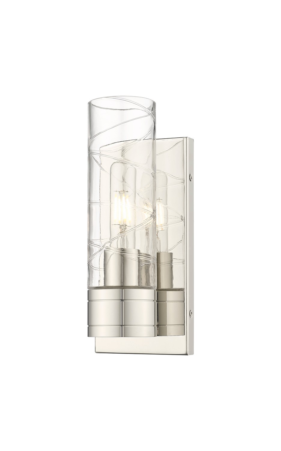 One Light Wall Sconce by Innovations - Downtown Urban Collection, Polished Nickel Finish - 617-1W-PN-G617-8DE