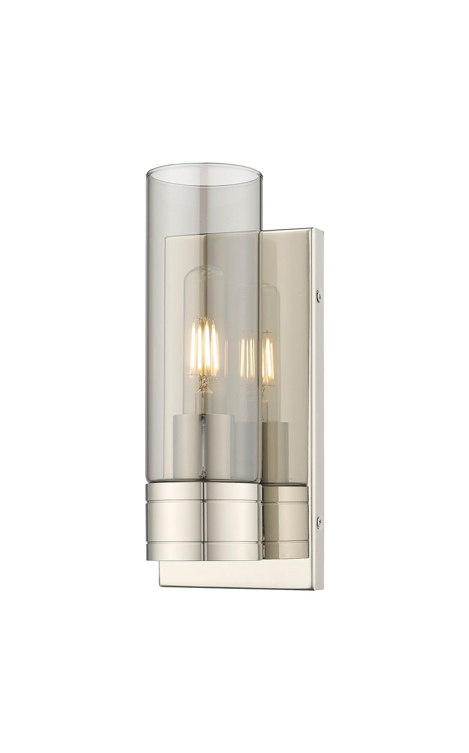 One Light Wall Sconce by Innovations - Downtown Urban Collection, Polished Nickel Finish - 617-1W-PN-G617-8SM