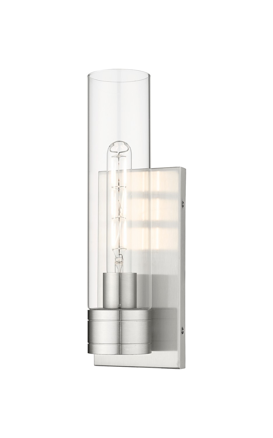 One Light Wall Sconce by Innovations - Downtown Urban Collection, Satin Nickel Finish - 617-1W-SN-G617-11CL