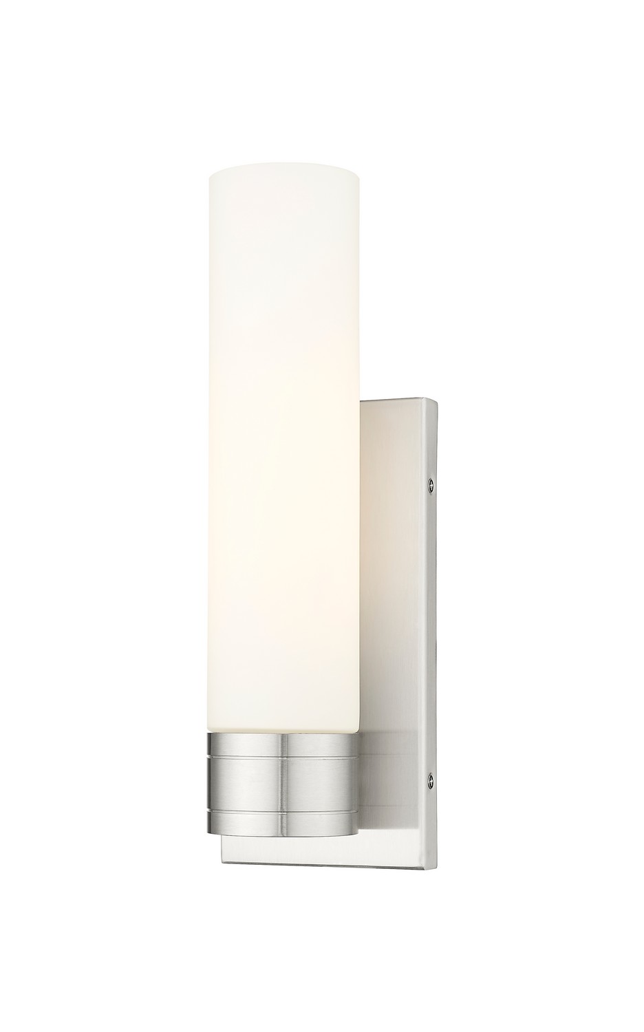 One Light Wall Sconce by Innovations - Downtown Urban Collection, Satin Nickel Finish - 617-1W-SN-G617-11WH