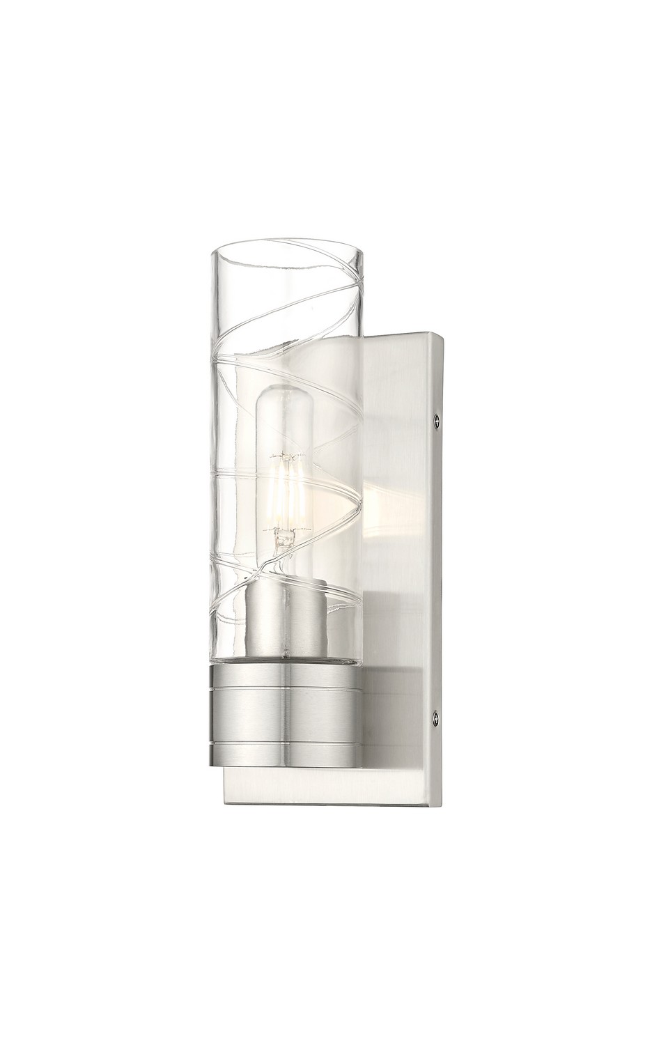 One Light Wall Sconce by Innovations - Downtown Urban Collection, Satin Nickel Finish - 617-1W-SN-G617-8DE