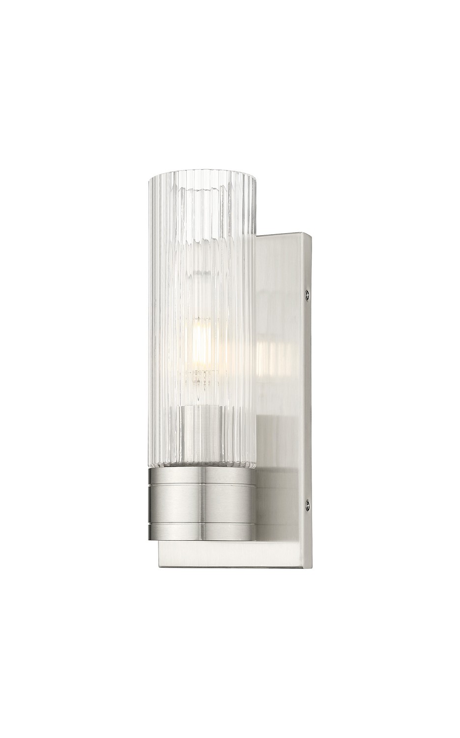 One Light Wall Sconce by Innovations - Downtown Urban Collection, Satin Nickel Finish - 617-1W-SN-G617-8SCL
