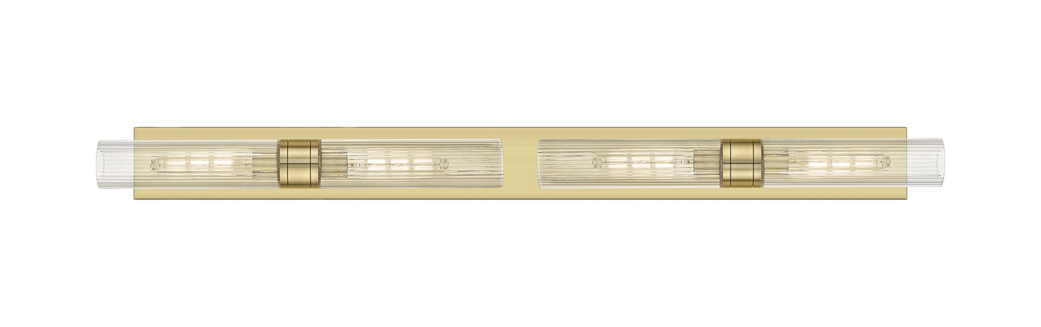 Four Light Bath Vanity by Innovations - Downtown Urban Collection, Antique Brass Finish - 617L-4W-AB-G617-11SCL