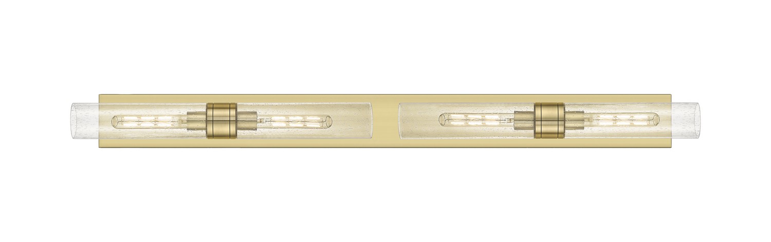Four Light Bath Vanity by Innovations - Downtown Urban Collection, Antique Brass Finish - 617L-4W-AB-G617-11SDY