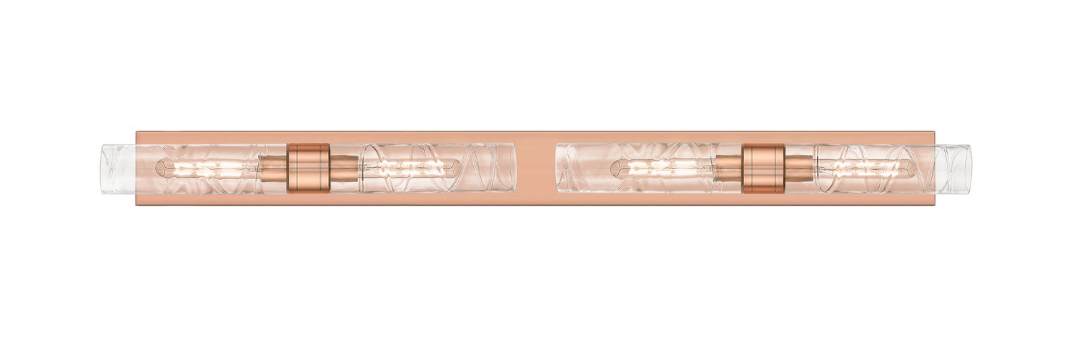 Four Light Bath Vanity by Innovations - Downtown Urban Collection, Antique Copper Finish - 617L-4W-AC-G617-11DE