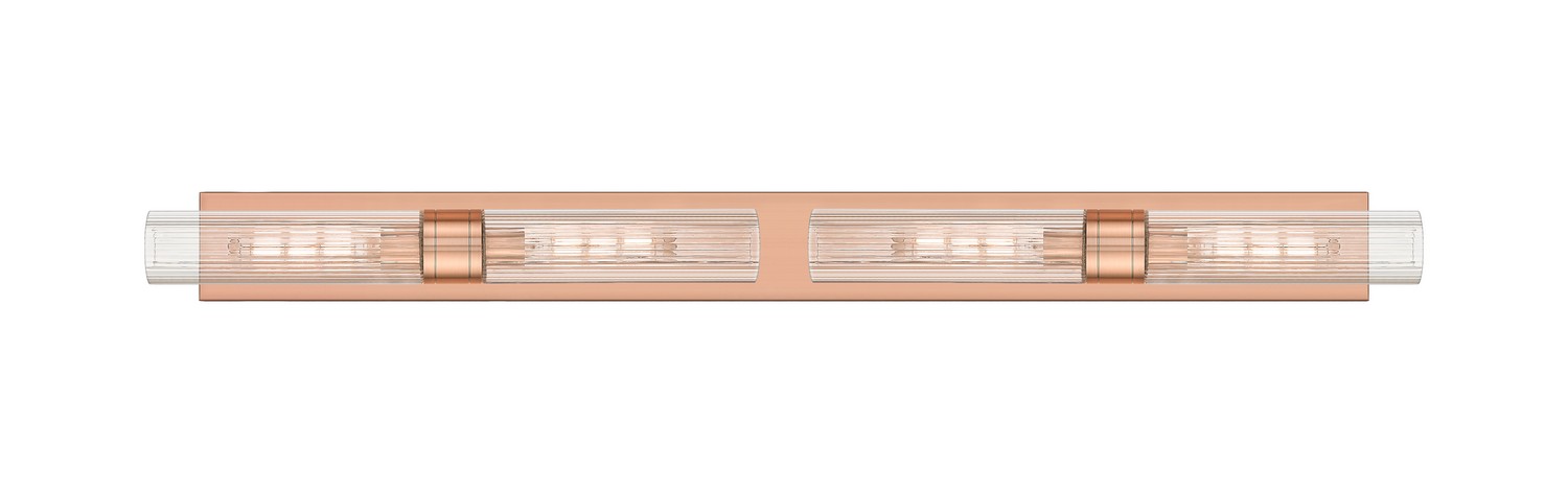 Four Light Bath Vanity by Innovations - Downtown Urban Collection, Antique Copper Finish - 617L-4W-AC-G617-11SCL