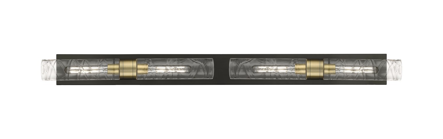 Four Light Bath Vanity by Innovations - Downtown Urban Collection, Black Antique Brass Finish - 617L-4W-BAB-G617-11DE