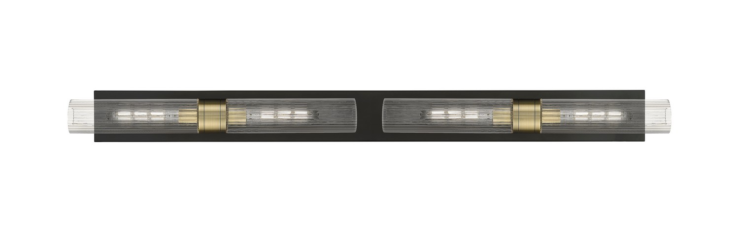 Four Light Bath Vanity by Innovations - Downtown Urban Collection, Black Antique Brass Finish - 617L-4W-BAB-G617-11SCL