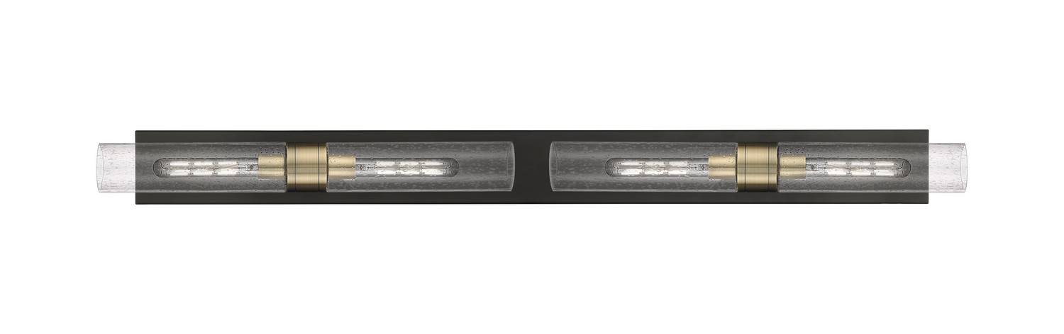 Four Light Bath Vanity by Innovations - Downtown Urban Collection, Black Antique Brass Finish - 617L-4W-BAB-G617-11SDY
