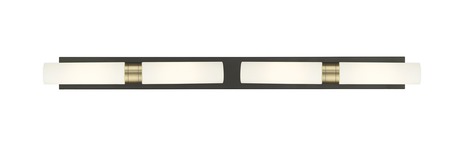 Four Light Bath Vanity by Innovations - Downtown Urban Collection, Black Antique Brass Finish - 617L-4W-BAB-G617-11SWH