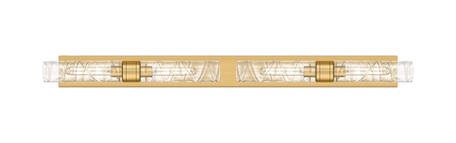 Four Light Bath Vanity by Innovations - Downtown Urban Collection, Brushed Brass Finish - 617L-4W-BB-G617-11DE