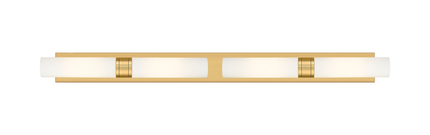 Four Light Bath Vanity by Innovations - Downtown Urban Collection, Brushed Brass Finish - 617L-4W-BB-G617-11SWH