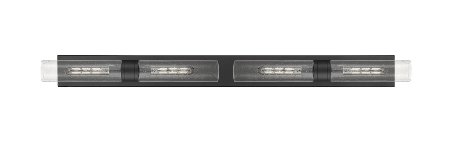 Four Light Bath Vanity by Innovations - Downtown Urban Collection, Matte Black Finish - 617L-4W-BK-G617-11SDY