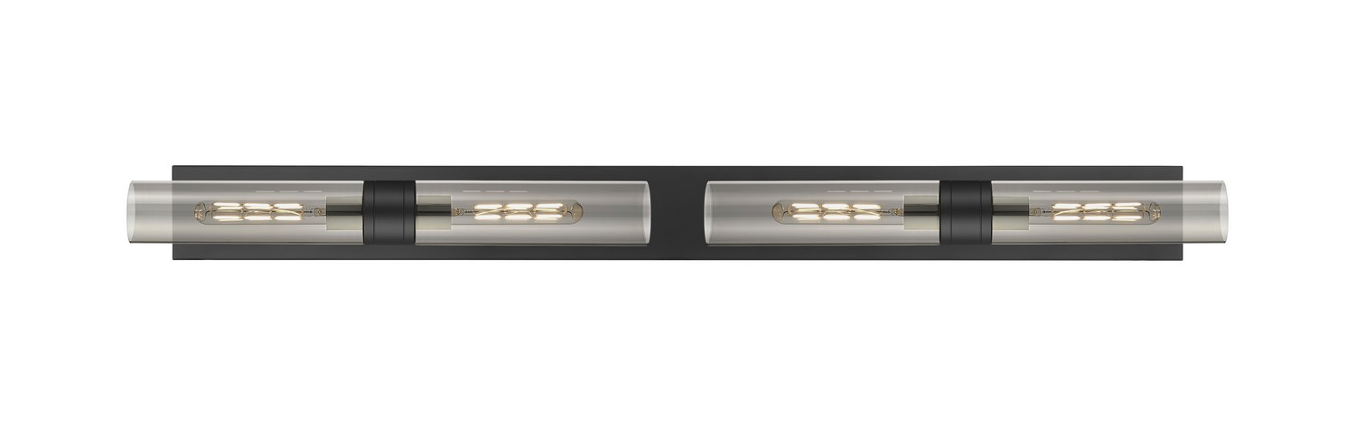 Four Light Bath Vanity by Innovations - Downtown Urban Collection, Matte Black Finish - 617L-4W-BK-G617-11SM