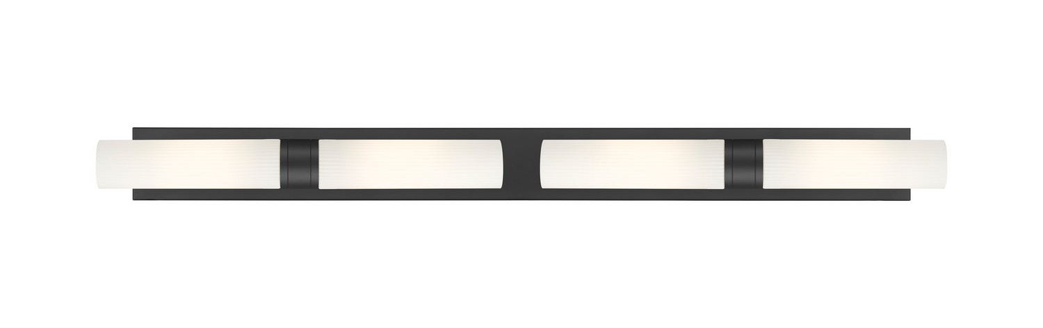 Four Light Bath Vanity by Innovations - Downtown Urban Collection, Matte Black Finish - 617L-4W-BK-G617-11SWH