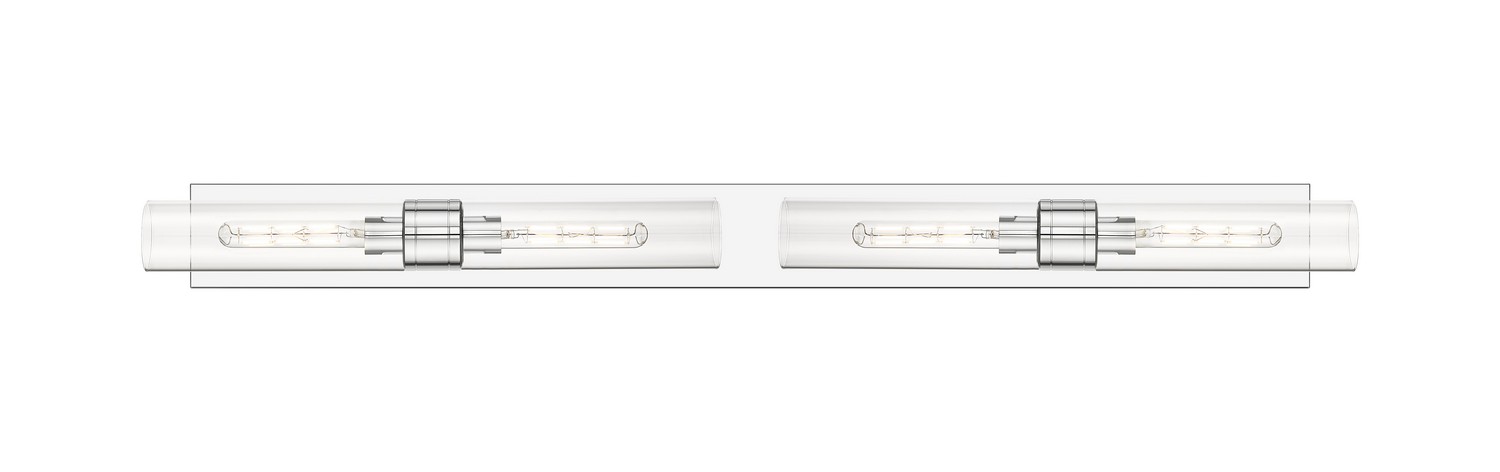 Four Light Bath Vanity by Innovations - Downtown Urban Collection, Polished Chrome Finish - 617L-4W-PC-G617-11CL