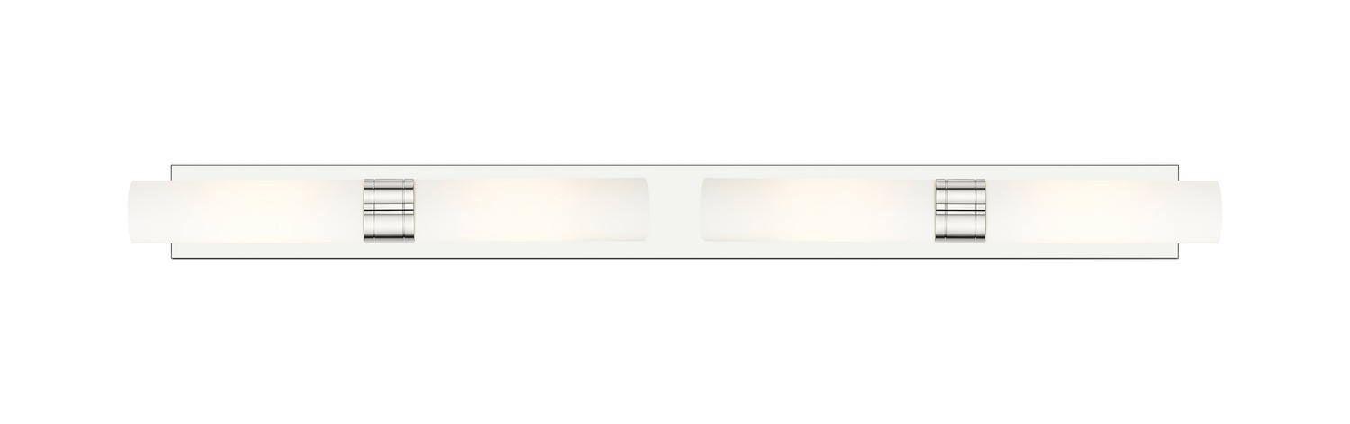 Four Light Bath Vanity by Innovations - Downtown Urban Collection, Polished Nickel Finish - 617L-4W-PN-G617-11WH