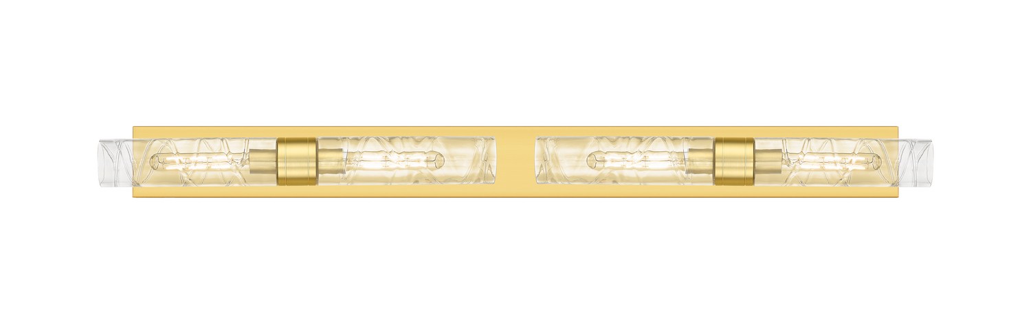 Four Light Bath Vanity by Innovations - Downtown Urban Collection, Satin Gold Finish - 617L-4W-SG-G617-11DE