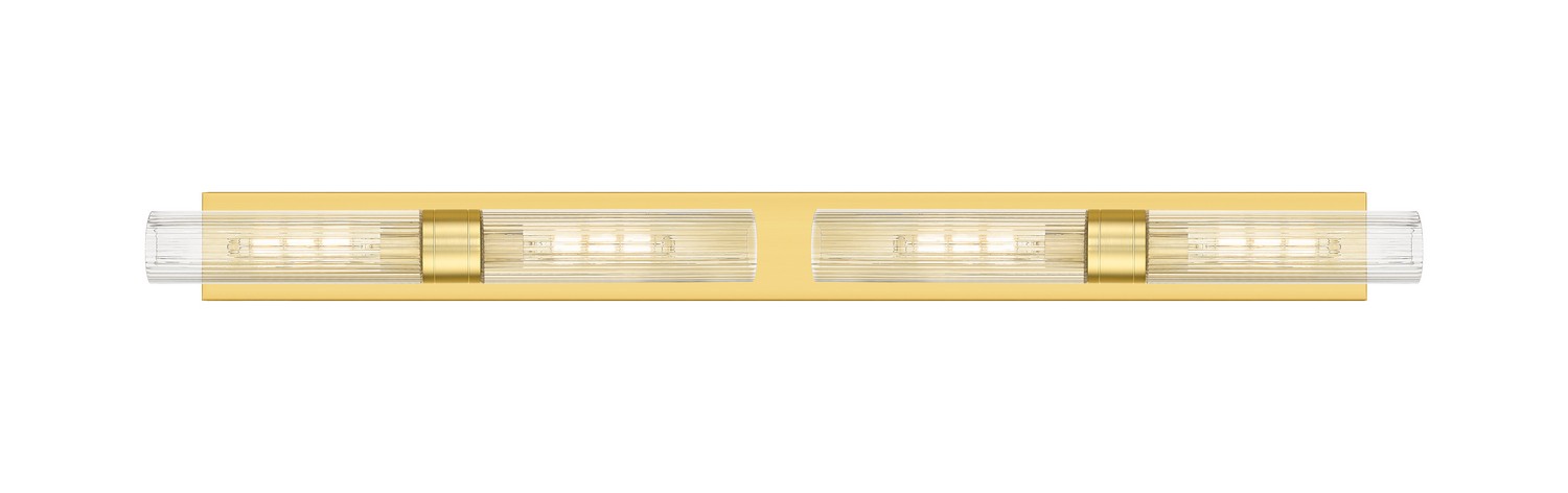 Four Light Bath Vanity by Innovations - Downtown Urban Collection, Satin Gold Finish - 617L-4W-SG-G617-11SCL