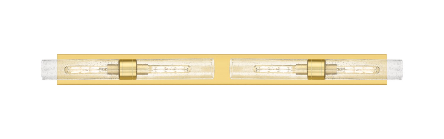 Four Light Bath Vanity by Innovations - Downtown Urban Collection, Satin Gold Finish - 617L-4W-SG-G617-11SDY
