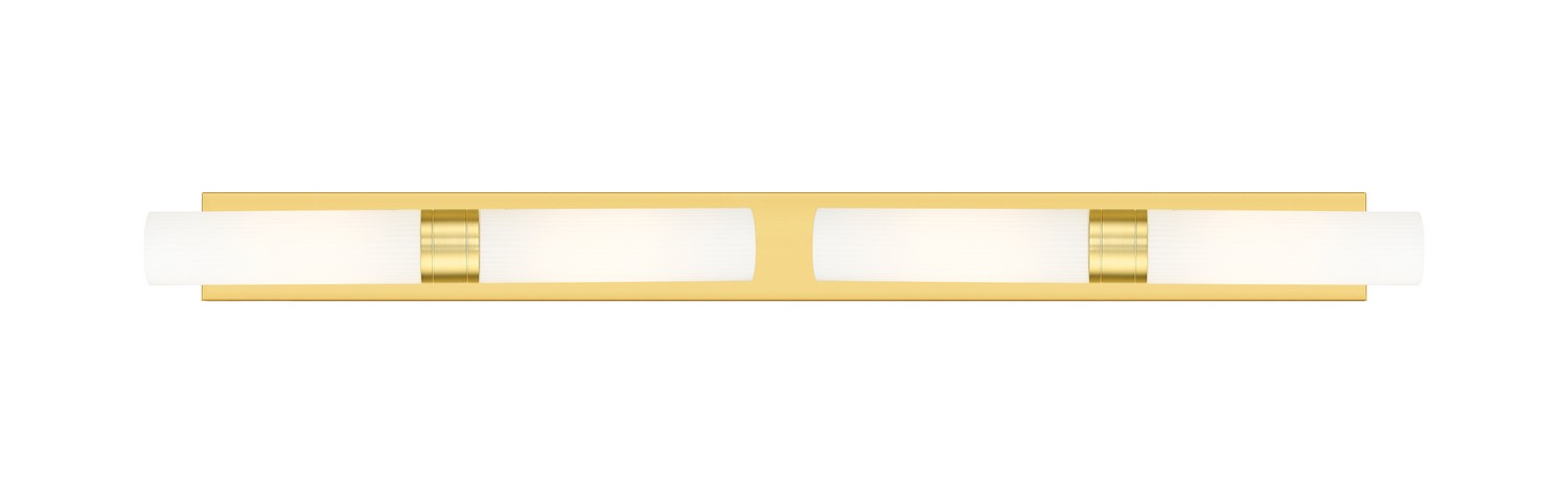 Four Light Bath Vanity by Innovations - Downtown Urban Collection, Satin Gold Finish - 617L-4W-SG-G617-11SWH