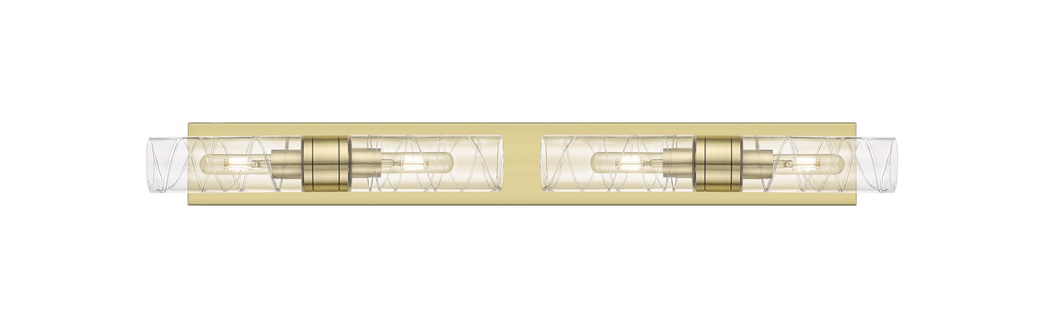 Four Light Bath Vanity by Innovations - Downtown Urban Collection, Antique Brass Finish - 617S-4W-AB-G617-8DE