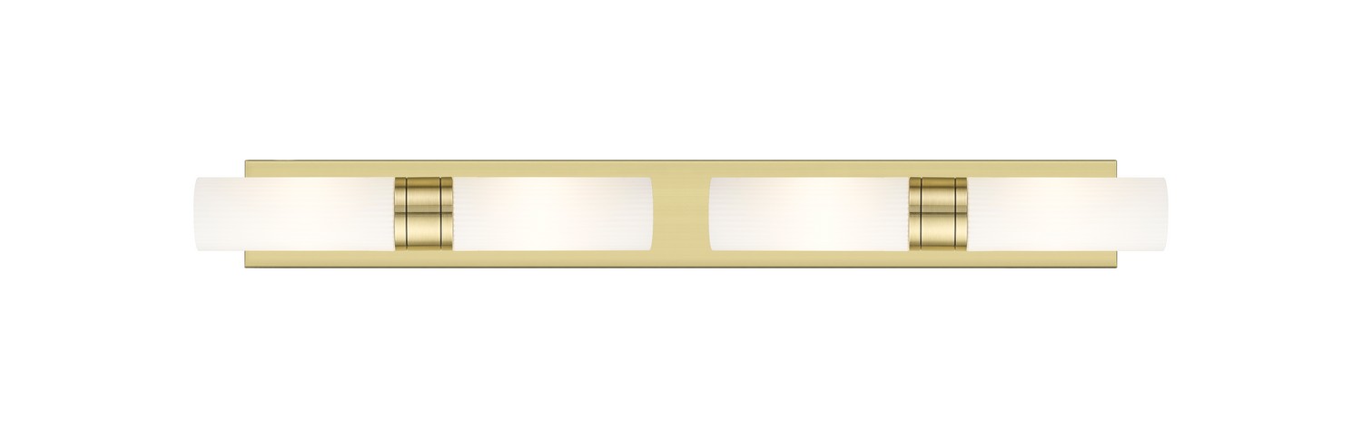 Four Light Bath Vanity by Innovations - Downtown Urban Collection, Antique Brass Finish - 617S-4W-AB-G617-8SWH
