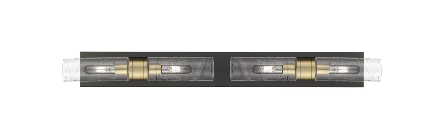 Four Light Bath Vanity by Innovations - Downtown Urban Collection, Black Antique Brass Finish - 617S-4W-BAB-G617-8DE