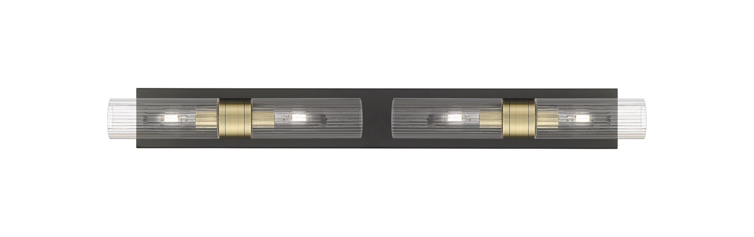 Four Light Bath Vanity by Innovations - Downtown Urban Collection, Black Antique Brass Finish - 617S-4W-BAB-G617-8SCL
