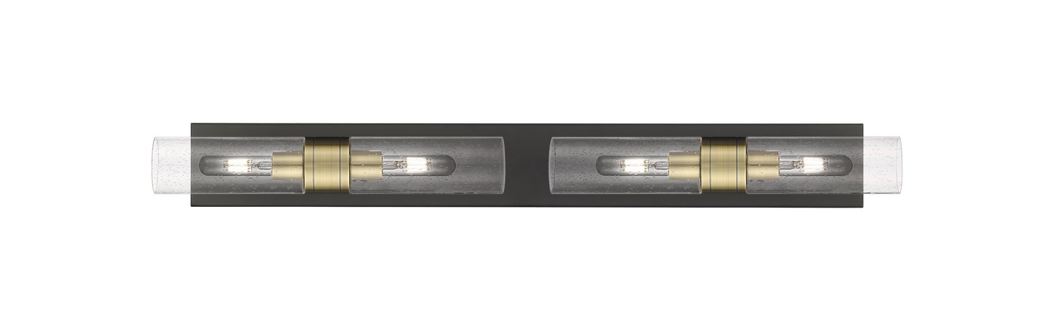 Four Light Bath Vanity by Innovations - Downtown Urban Collection, Black Antique Brass Finish - 617S-4W-BAB-G617-8SDY