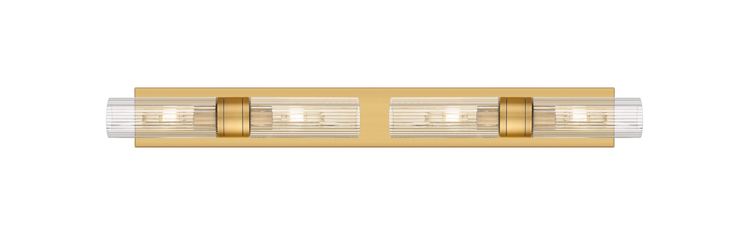 Four Light Bath Vanity by Innovations - Downtown Urban Collection, Brushed Brass Finish - 617S-4W-BB-G617-8SCL