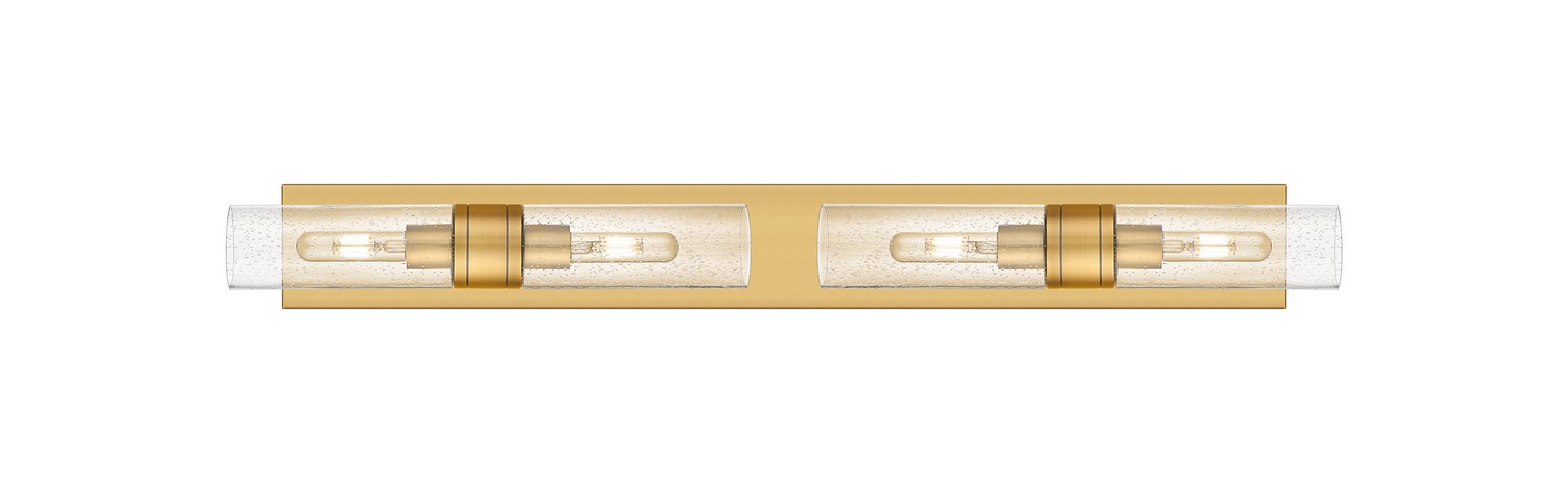 Four Light Bath Vanity by Innovations - Downtown Urban Collection, Brushed Brass Finish - 617S-4W-BB-G617-8SDY