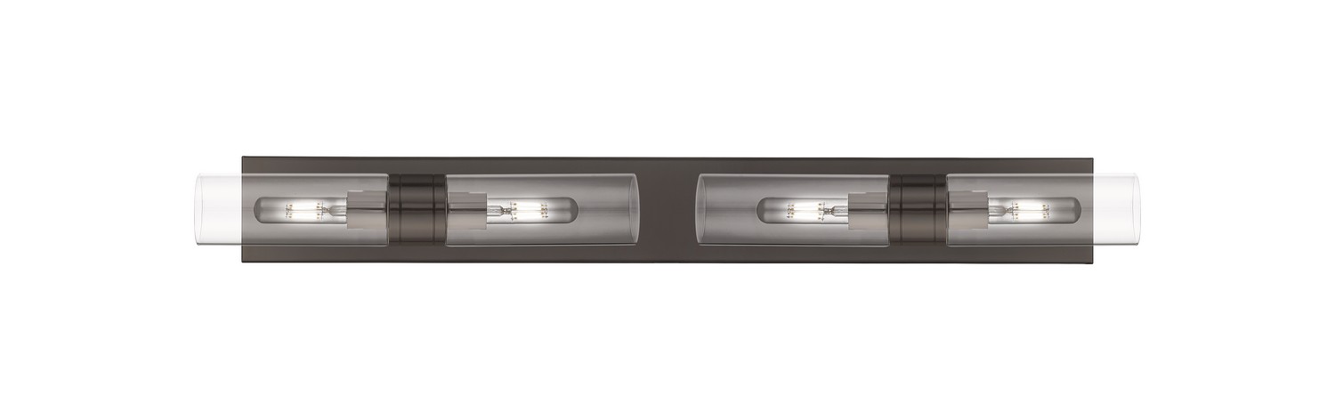 Four Light Bath Vanity by Innovations - Downtown Urban Collection, Oil Rubbed Bronze Finish - 617S-4W-OB-G617-8CL
