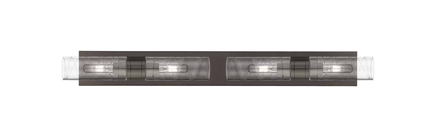 Four Light Bath Vanity by Innovations - Downtown Urban Collection, Oil Rubbed Bronze Finish - 617S-4W-OB-G617-8DE