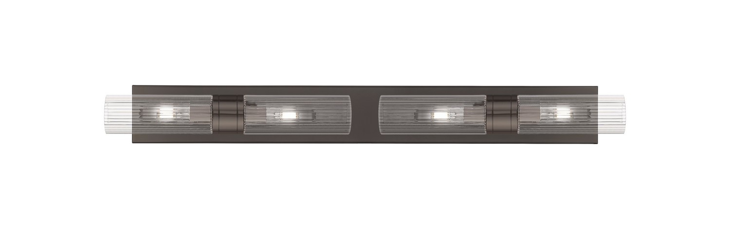 Four Light Bath Vanity by Innovations - Downtown Urban Collection, Oil Rubbed Bronze Finish - 617S-4W-OB-G617-8SCL