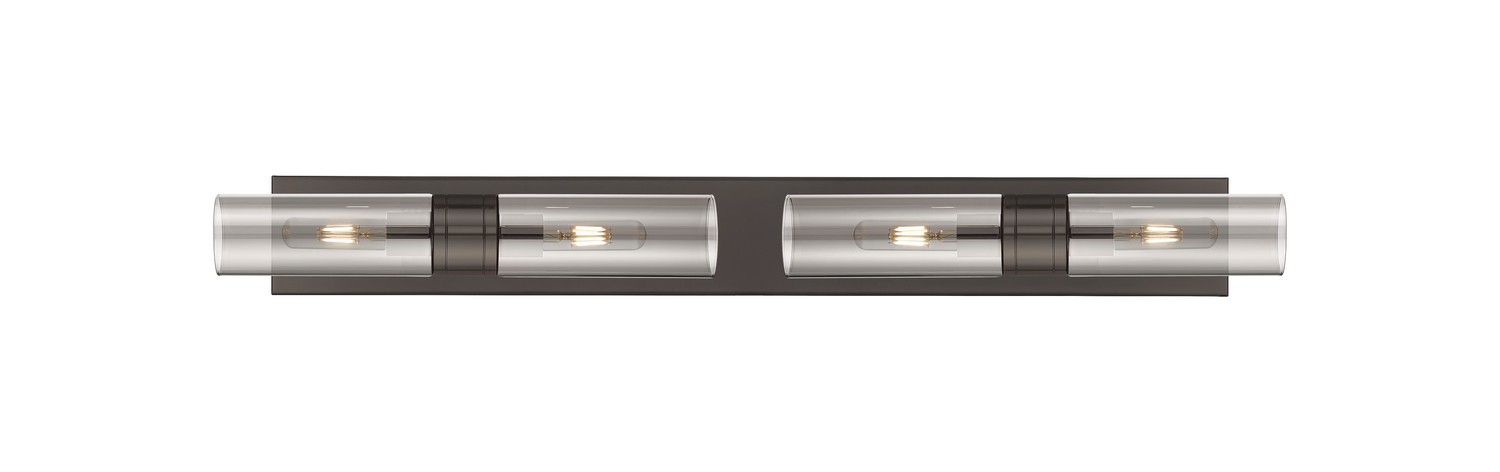 Four Light Bath Vanity by Innovations - Downtown Urban Collection, Oil Rubbed Bronze Finish - 617S-4W-OB-G617-8SM