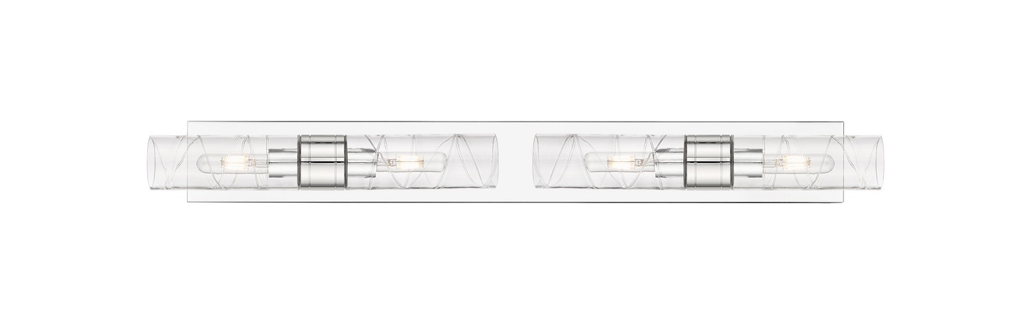 Four Light Bath Vanity by Innovations - Downtown Urban Collection, Polished Chrome Finish - 617S-4W-PC-G617-8DE