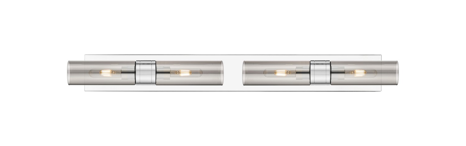 Four Light Bath Vanity by Innovations - Downtown Urban Collection, Polished Chrome Finish - 617S-4W-PC-G617-8SM