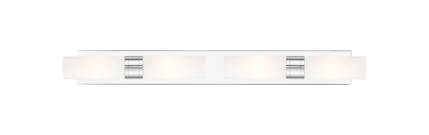 Four Light Bath Vanity by Innovations - Downtown Urban Collection, Polished Chrome Finish - 617S-4W-PC-G617-8WH