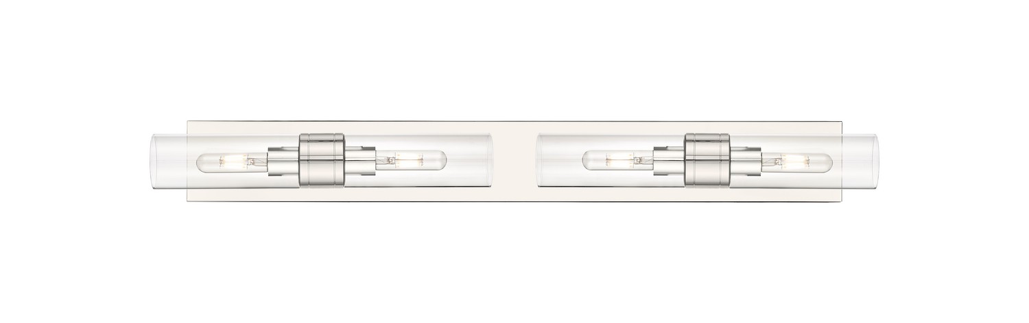 Four Light Bath Vanity by Innovations - Downtown Urban Collection, Polished Nickel Finish - 617S-4W-PN-G617-8CL