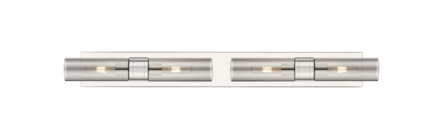 Four Light Bath Vanity by Innovations - Downtown Urban Collection, Polished Nickel Finish - 617S-4W-PN-G617-8SM