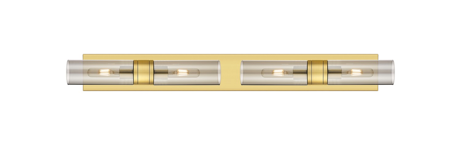 Four Light Bath Vanity by Innovations - Downtown Urban Collection, Satin Gold Finish - 617S-4W-SG-G617-8SM