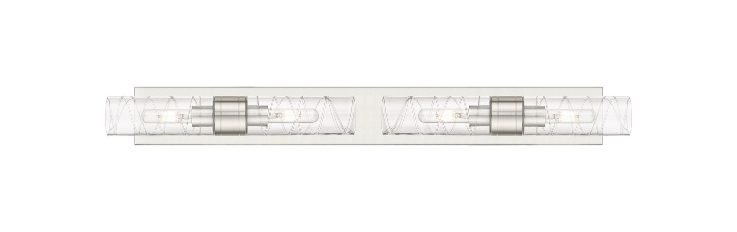 Four Light Bath Vanity by Innovations - Downtown Urban Collection, Satin Nickel Finish - 617S-4W-SN-G617-8DE