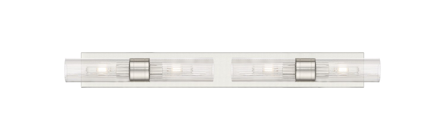 Four Light Bath Vanity by Innovations - Downtown Urban Collection, Satin Nickel Finish - 617S-4W-SN-G617-8SCL