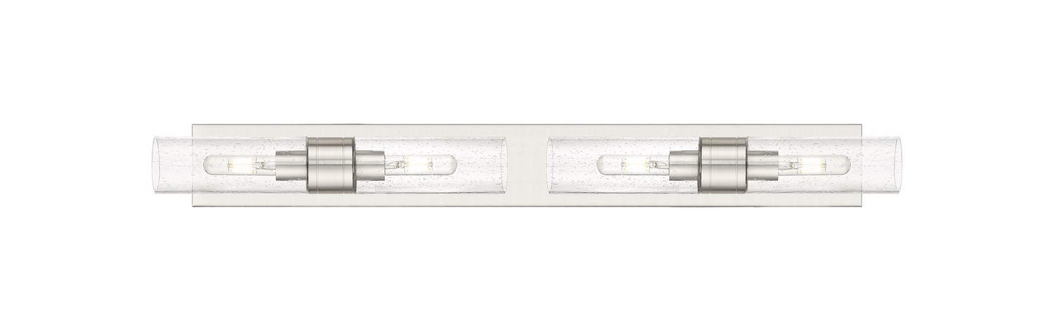 Four Light Bath Vanity by Innovations - Downtown Urban Collection, Satin Nickel Finish - 617S-4W-SN-G617-8SDY