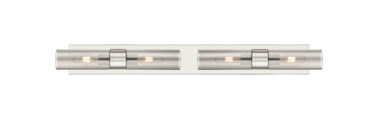 Four Light Bath Vanity by Innovations - Downtown Urban Collection, Satin Nickel Finish - 617S-4W-SN-G617-8SM