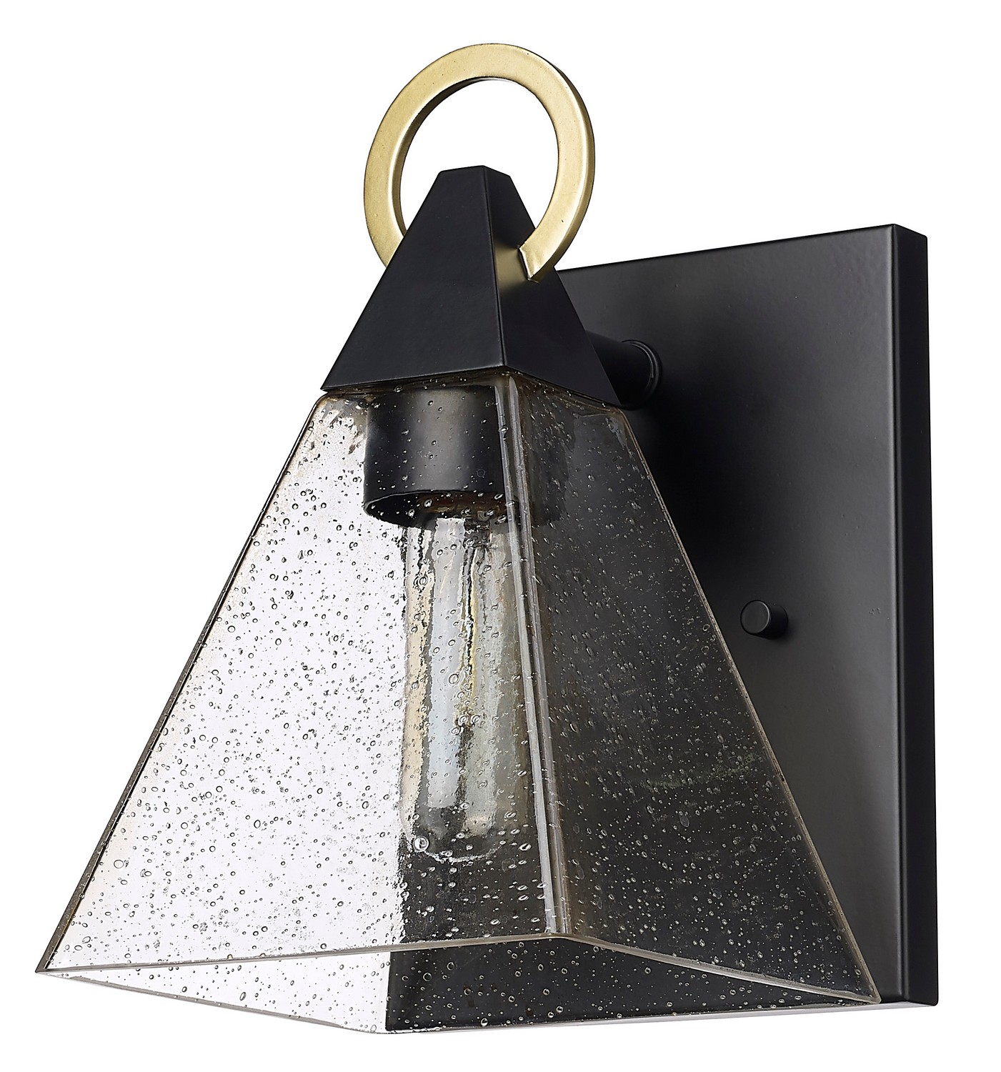 Acclaim Lighting 1040BK Dewitt 1 Light 10.5 inch Matte Black with Gold accent Exterior Wall Lantern