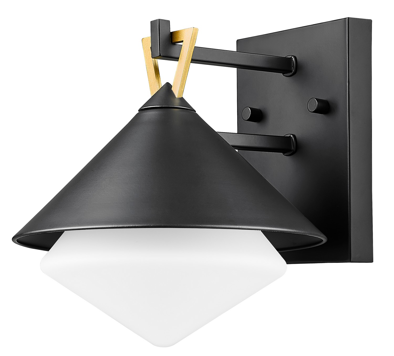 Acclaim Lighting 1044BK Edmore 1 Light 8.75 inch Matte Black with Gold accent Exterior Wall Lantern