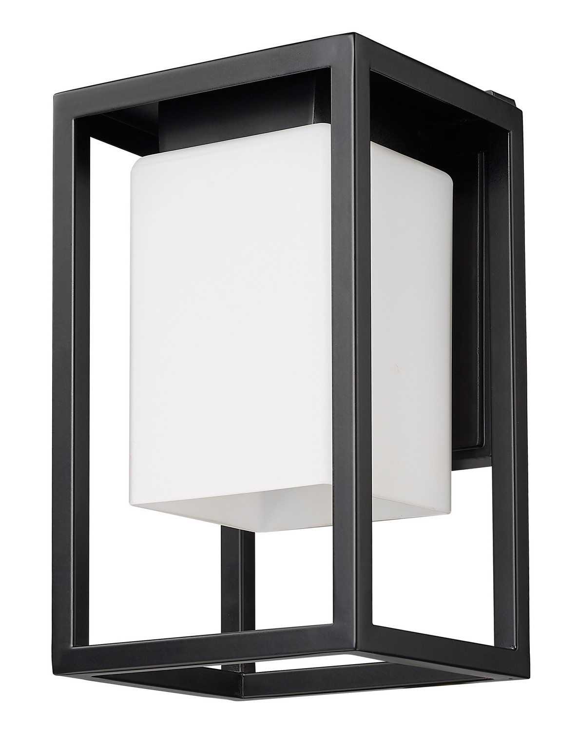Matte Black Outdoor Wall Lantern from the Gladwin Collection