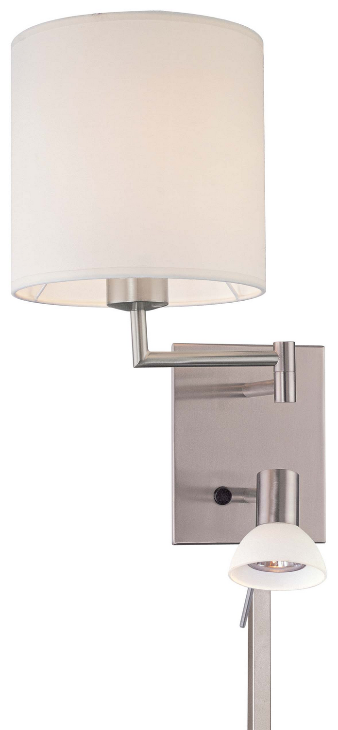 George Kovacs George'S Reading Room LED Swing Arm Wall Lamp in Brushed Nickel - P1050-084
